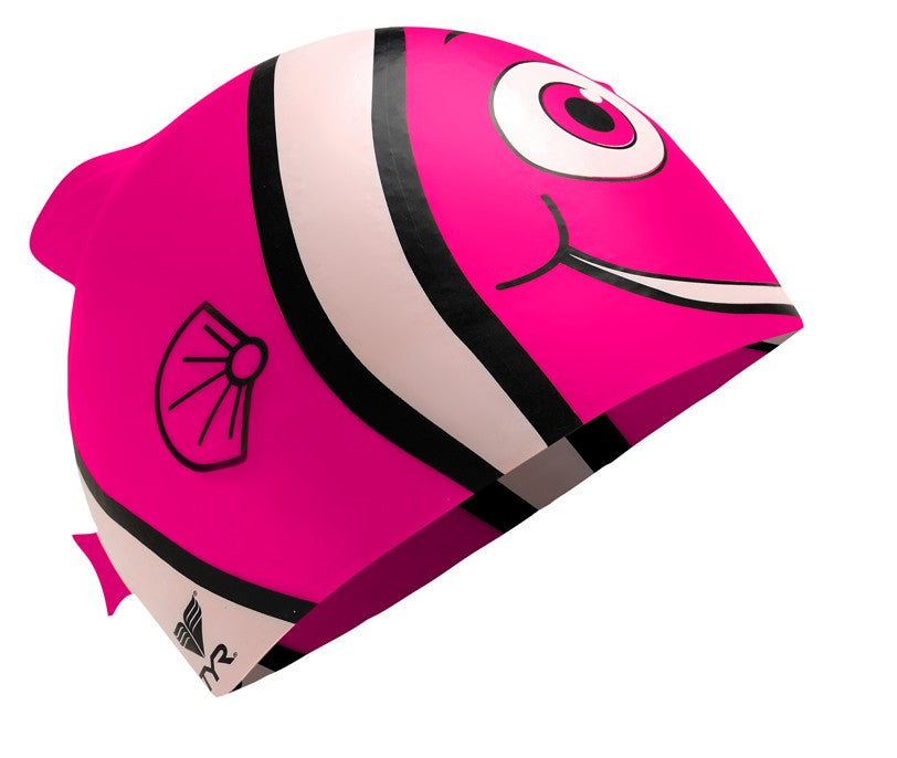 TYR Junior Happy Fish Silicone Swim Cap