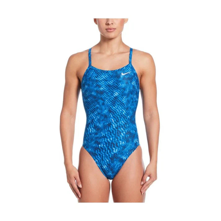 Nike Women\'s HydraStrong Pool Lanes Racerback One Piece Swimsuit
