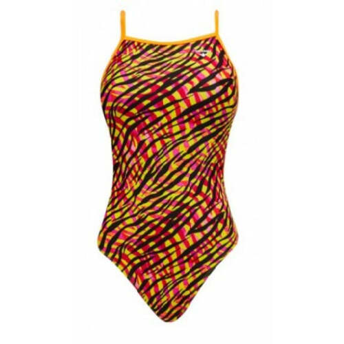 FINALS Women's Zainy Zebra Non-Foil Funnies Flutter Back Swimsuit