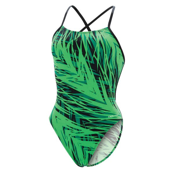 DOLFIN Women&#39;s Graphlite Fury Cross Back One Piece Swimsuit