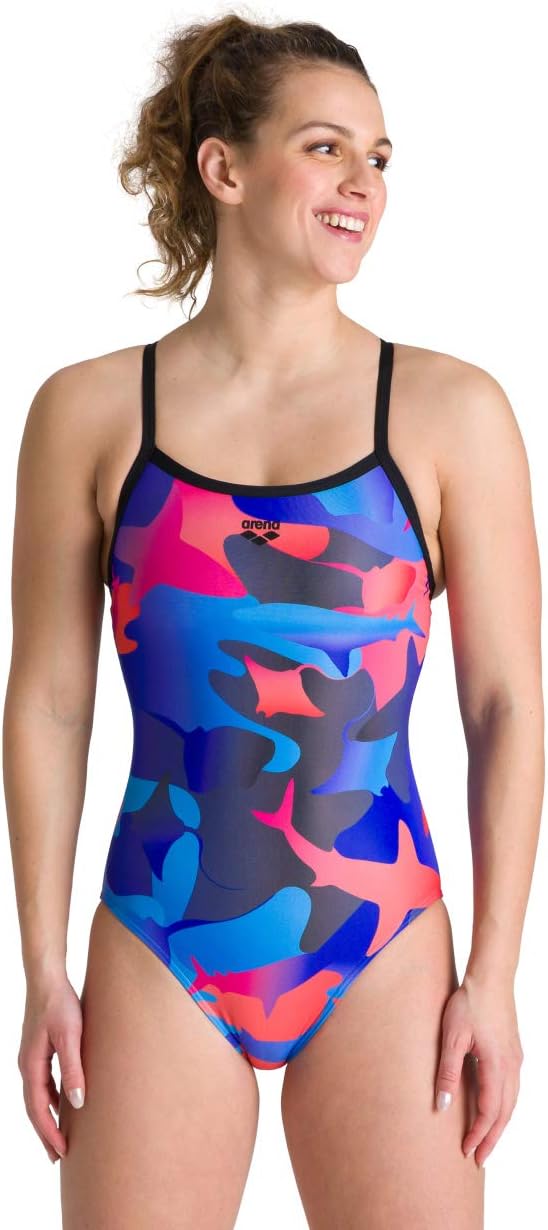 ARENA W Shark Camo Light Drop Back One Piece