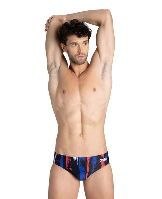 ARENA Mens Team Painted Stripes Brief