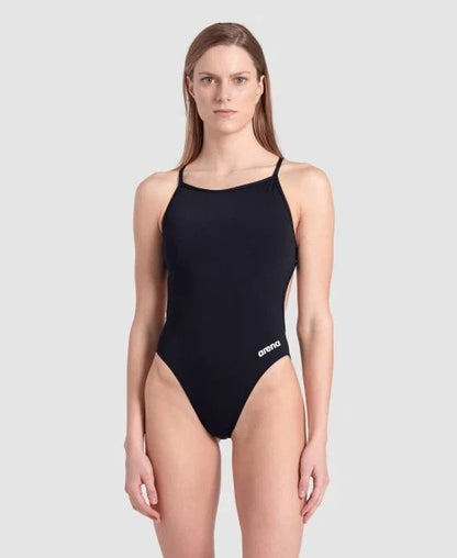 ARENA Women's Maxlife Solid Lace Back One Piece Swimsuit