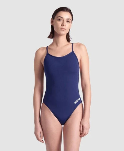 ARENA Women's Maxlife Solid Lace Back One Piece Swimsuit
