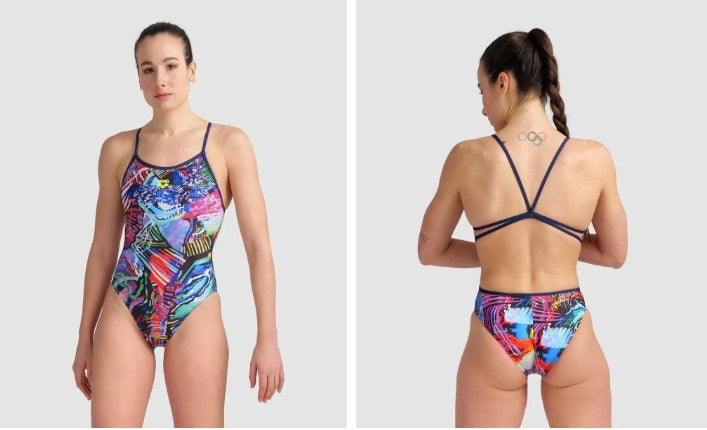 ARENA Women&#39;s Swimsuit Lace Back Allover