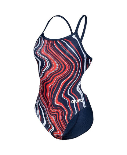 Arena Women's Marbled Challenge Back One Piece