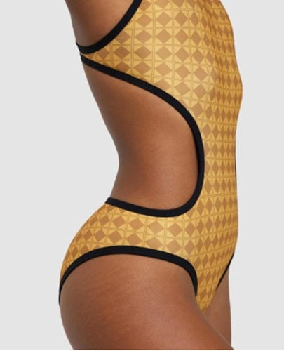 ARENA Women&#39;s 50Th Gold Swimsuit Tech One Back