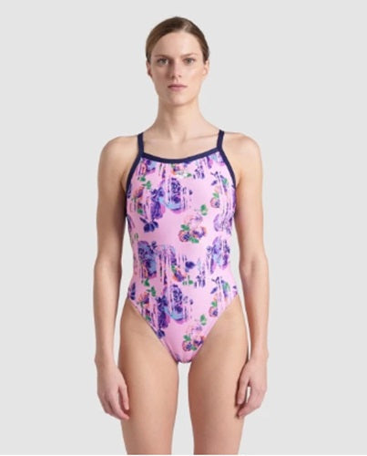 ARENA Women&#39;S Rose Texture Swimsuit Xcross Back