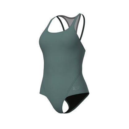 ARENA Womens Mesh Panels One Piece Swimsuit Power Back