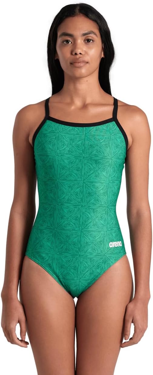 Arena Women&#39;s Abstract Tiles Lightdrop Back One Piece Swimsuit