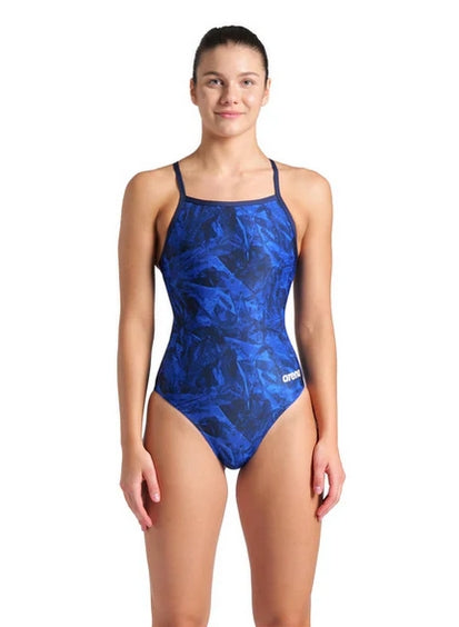 Arena Women\'s Team Crackle One Piece Swimsuit Lightdrop Back