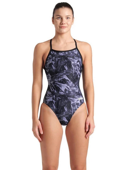 Arena Women\'s Team Crackle One Piece Swimsuit Lightdrop Back