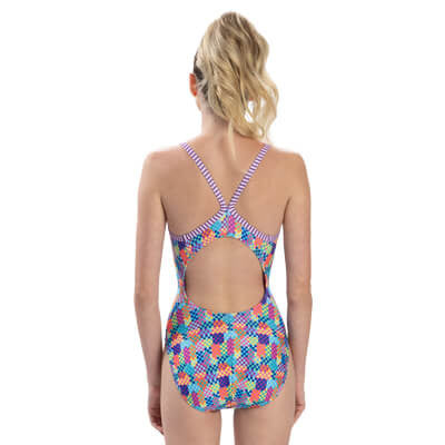 Dolfin Womens Uglies Build Me Up Print V-2 Back 1-Piece