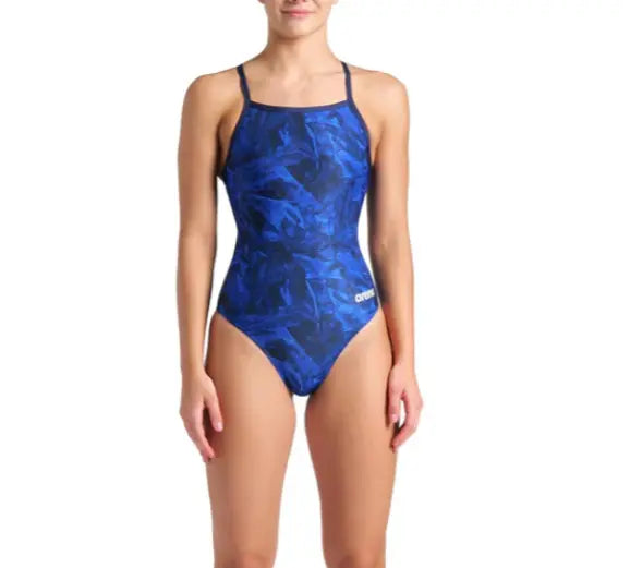 Norwood_Arena Women’s Team Crackle One Piece Swimsuit Lightdrop Back