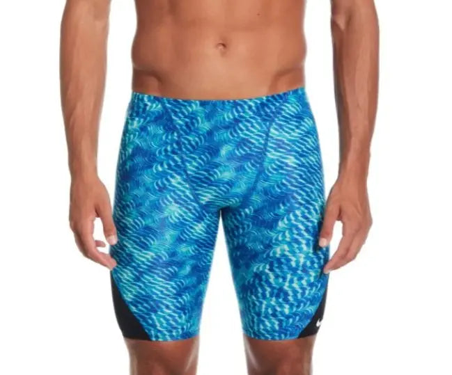 Lawrence Swim Association_Nike Men’s HydraStrong Pool Lanes Jammer, Blue/Green