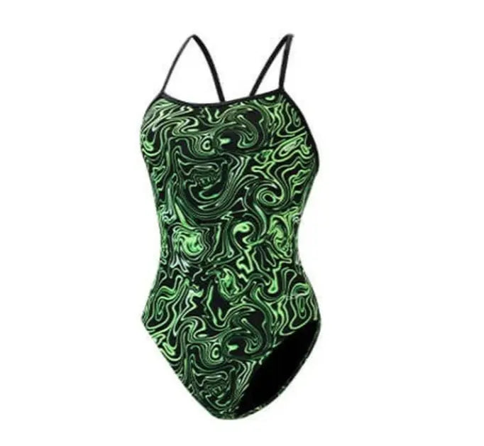 South Plainfield_Dolfin Women’s Reliance Print DBX Back One Piece Swimsuit Forcefield