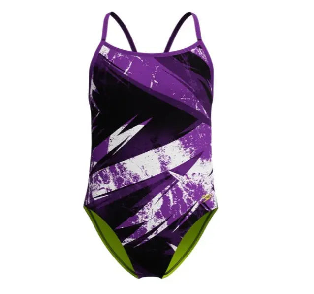 Cranford Gators_Speedo Women’s Swimsuit Bolted Flyback One Piece, Purple