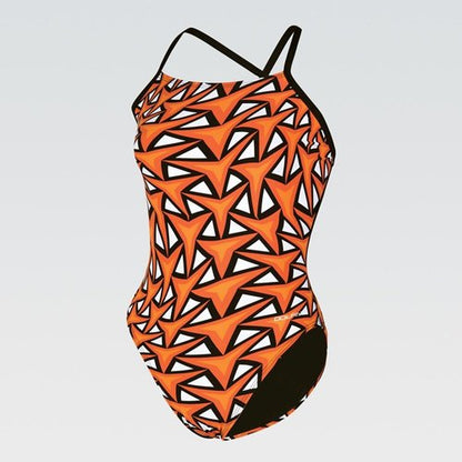 DOLFIN Women's Graphlite Series Green Cross Back One Piece