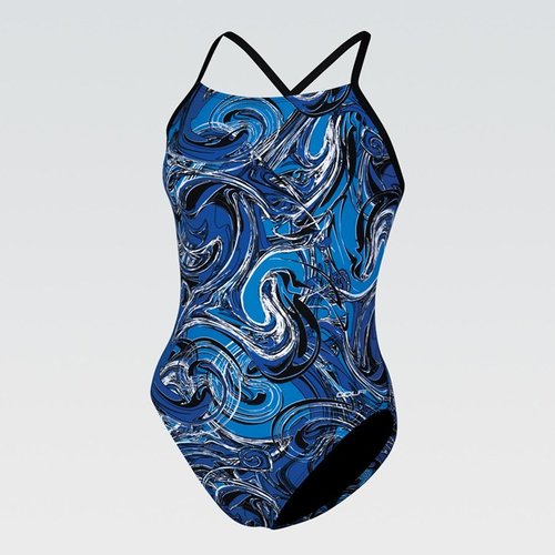 DOLFIN Women's Graphlite Series Green Cross Back One Piece