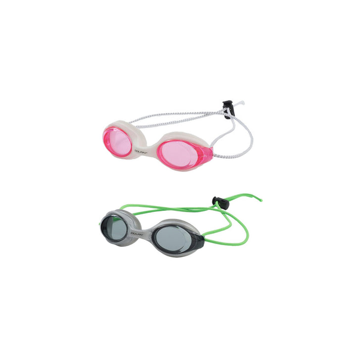 DOLFIN Bungee Racer Goggle 2-Pack Including Pink/White And Silver/Green