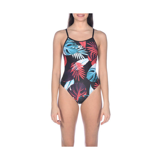 Arena TROPICAL LEAVES TIE BACK ONE PIECE WOMAN