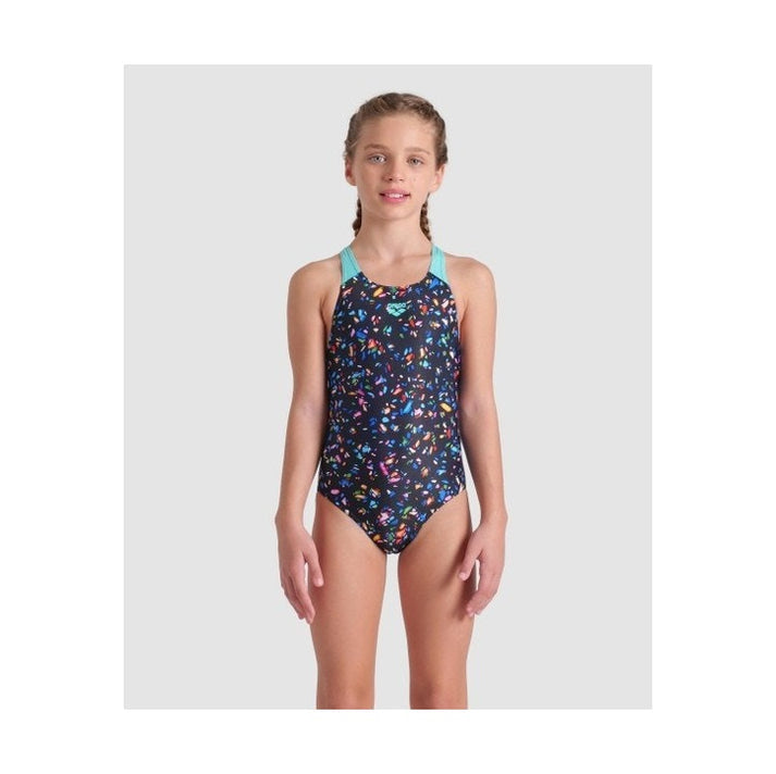 Arena GIRL'S ARENA CONFETTI SWIMSUIT SWIM PRO BACK GIRL