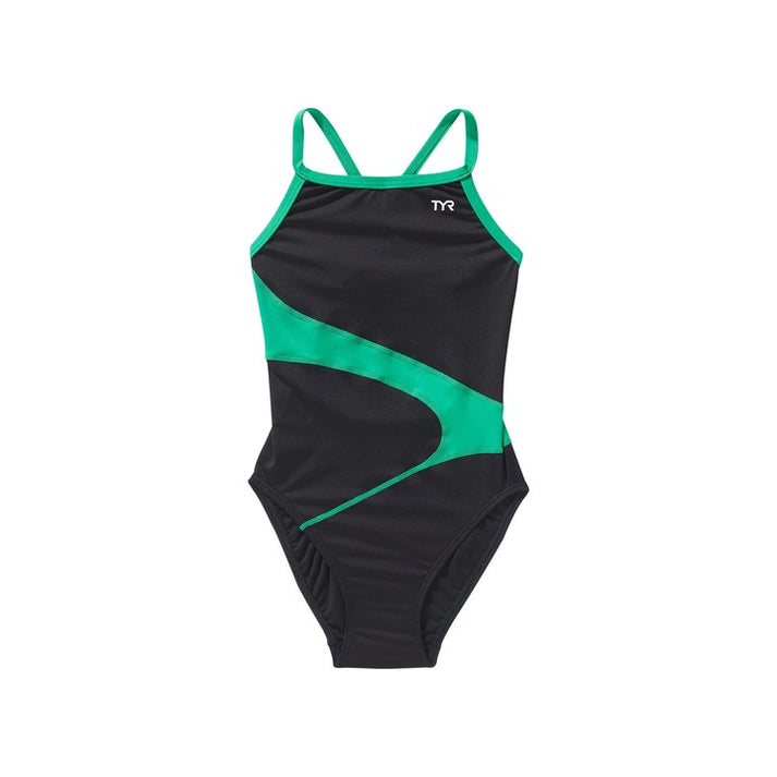 TYR Girls Vanguard Splice Durafast Elite Diamondfit One Piece Swimsuit