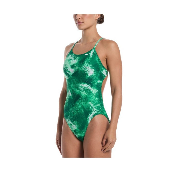 Nike Watercolor Women's Cutout One Piece Swimsuit