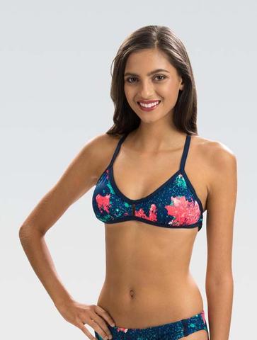 Dolfin Bellas Vented Tie Back Printed Bikini Top