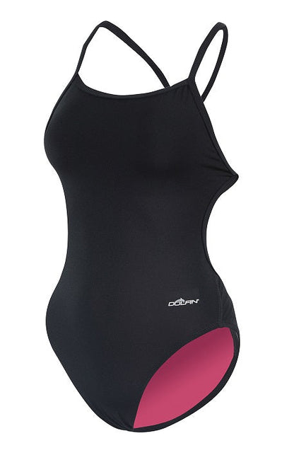 Dolfin Bellas Solid Tie Back One Piece Swimsuit