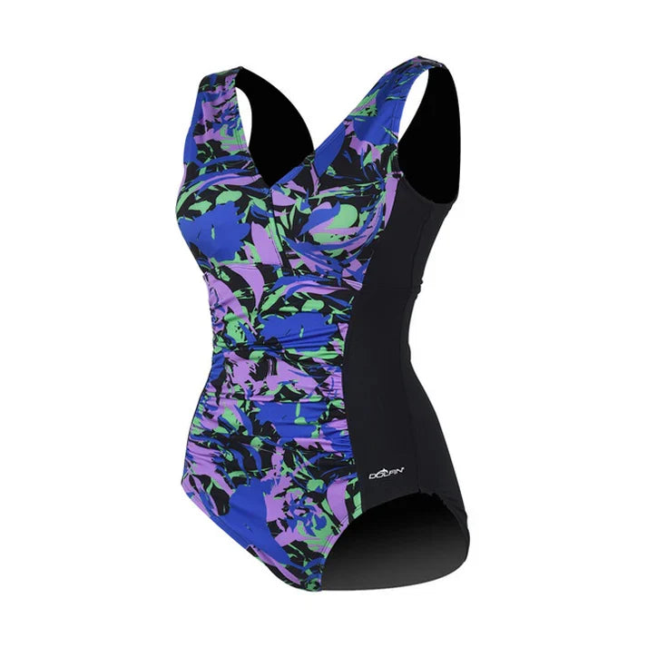 DOLFIN Aquashape V-Neck Printed Front Panel Suit