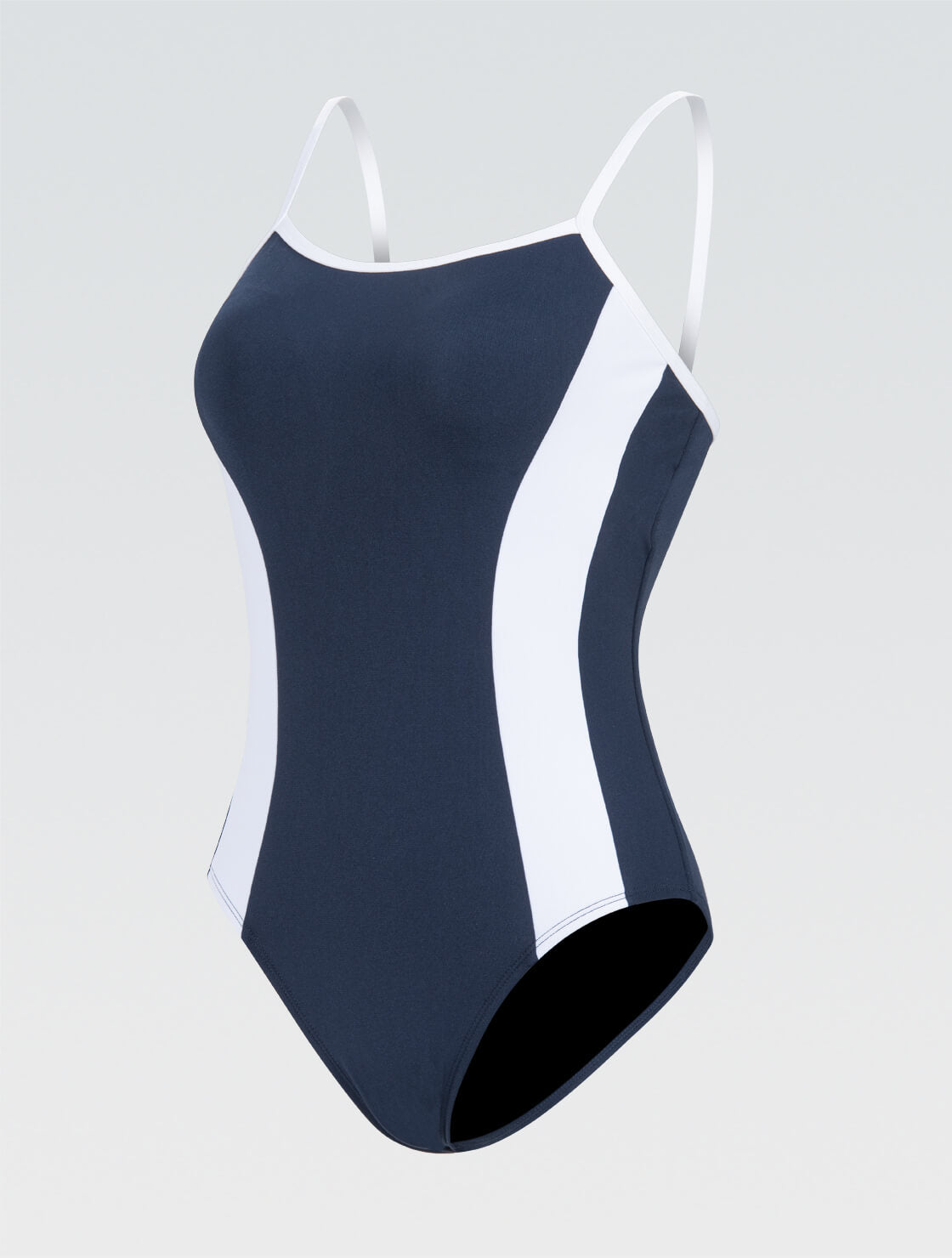 DOLFIN Women&#39;s Aquashape Black Straight Back Moderate Lap Suit One Piece Swimsuit