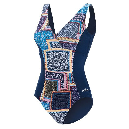 DOLFIN Aquashape Women&#39;s Sweet Escape Moderate V-Neck Panel One Piece Swimsuit