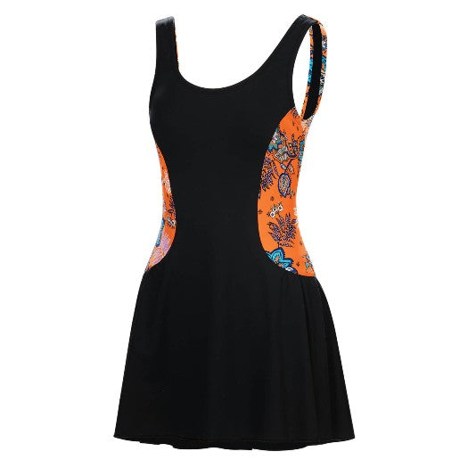 DOLFIN Aquashape Women&#39;s Sweet Escape Color Block Swim Dress Swimsuit