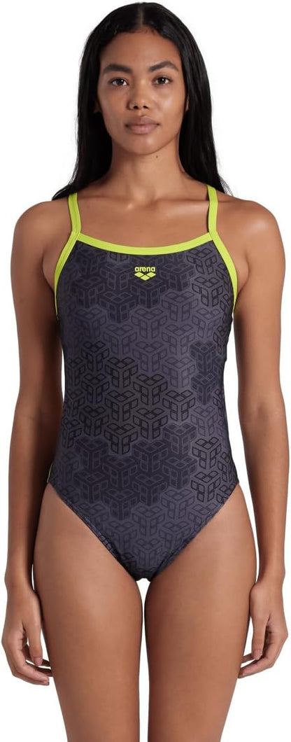 Arena WOMEN'S ARENA CAMO KIKKO SWIMSUIT CHALLENGE BACK WOMAN