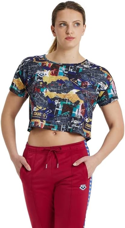 Arena WOMEN'S ARENA ICONS CROP TEE CORINNE MESH WOMAN