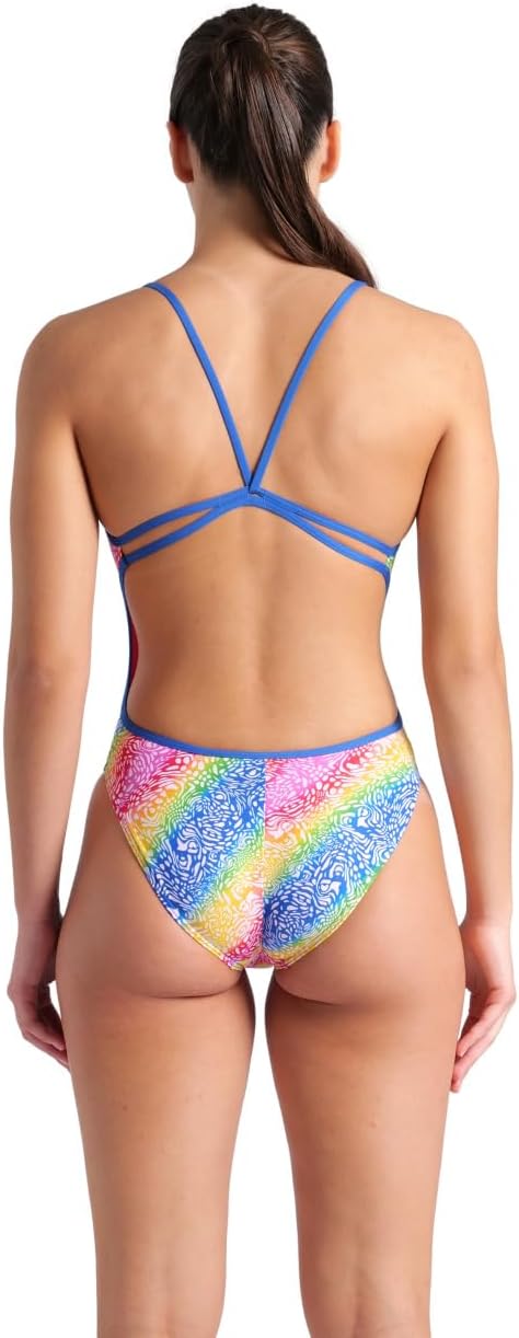 Arena WOMEN'S ARENA SWIMSUIT LACE BACK PRINTED WOMAN