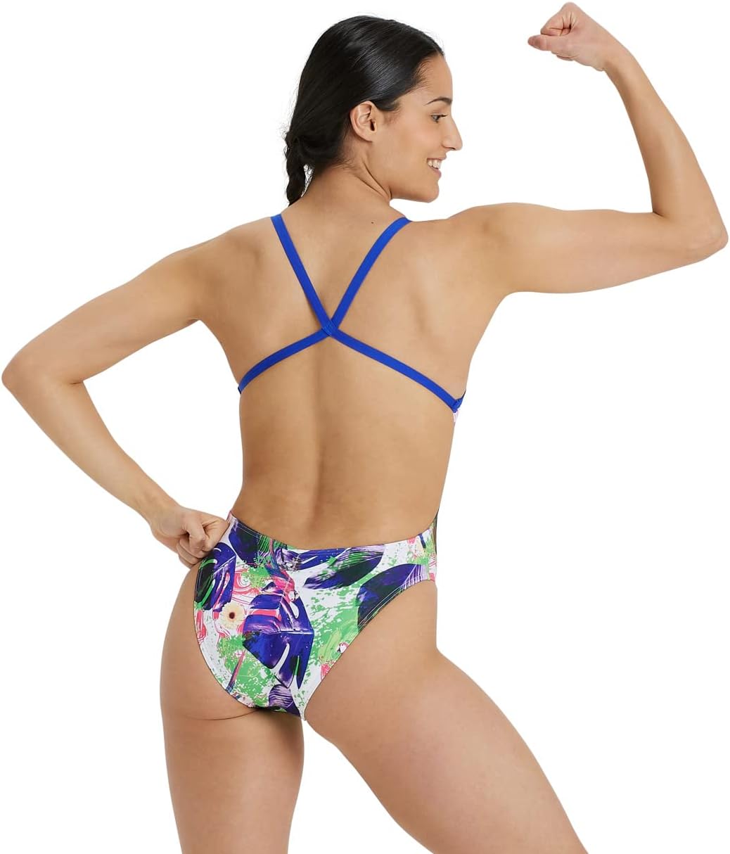 Arena WOMEN'S CRAZY ARENA SWIMSUIT XCROSS BACK ALLOVER WOMAN