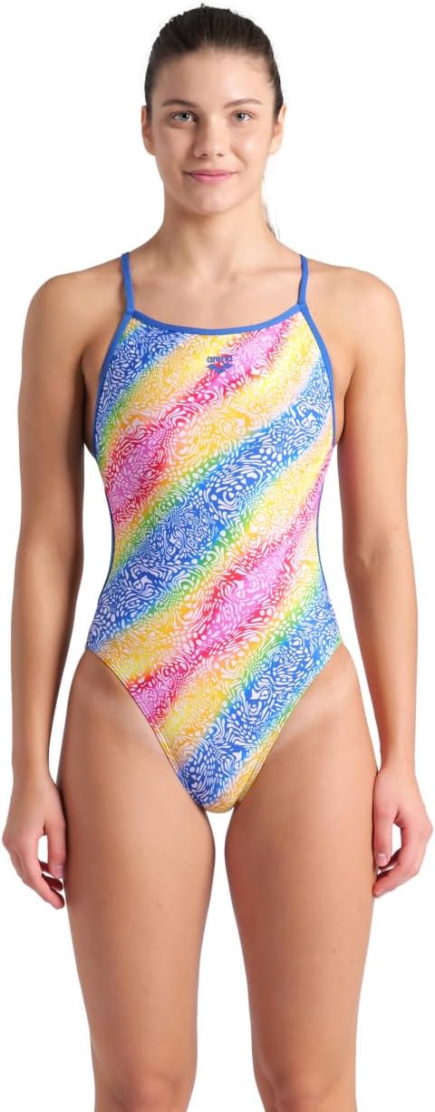 Arena WOMEN'S ARENA SWIMSUIT LACE BACK PRINTED WOMAN