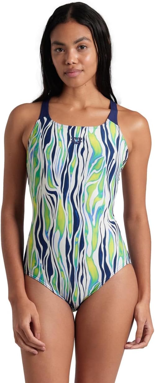 Arena WOMEN'S ARENA ZEBRA STRIPES SWIMSUIT SWIM PRO BACK WOMAN