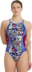 Arena WOMEN'S ARENA ICONS SWIMSUIT FAST BACK ALL OVER WOMAN