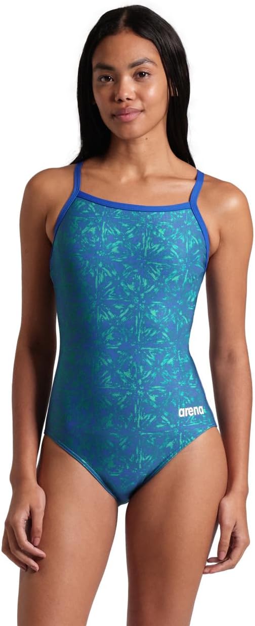 Arena Women&#39;s Abstract Tiles Lightdrop Back One Piece Swimsuit