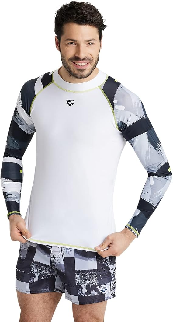 Arena RASH VEST L/S ALLOVER Sun Protection MAN