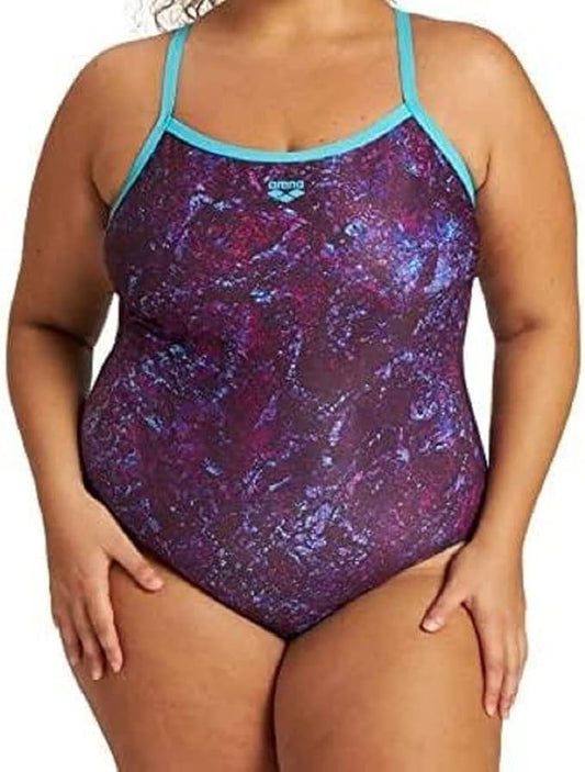 Arena MOUNTAINS TEXTURE LIGHT DROP BACK ONE PIECE PLUS WOMAN