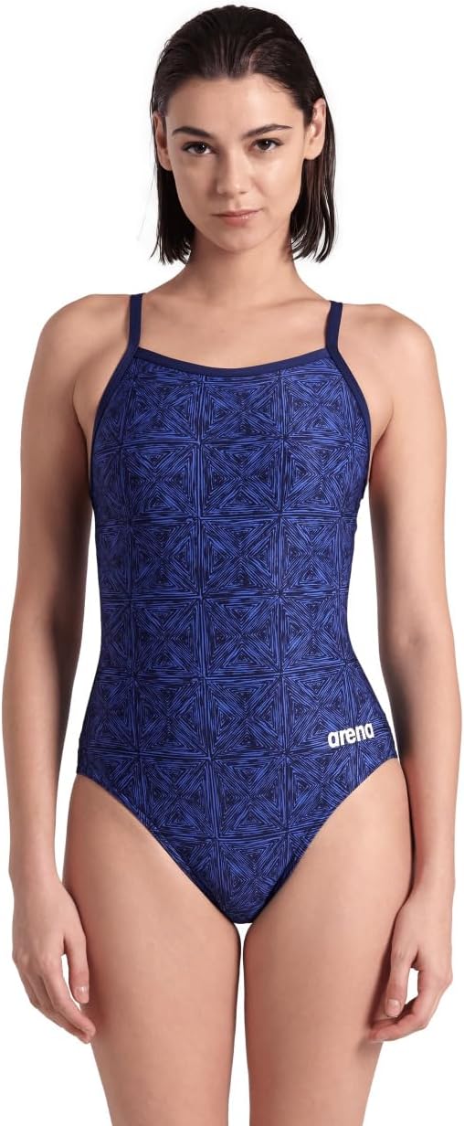 Arena Women&#39;s Abstract Tiles Lightdrop Back One Piece Swimsuit