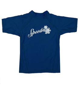 Speedo Girls Solid Short Sleeve Boom Rashguard