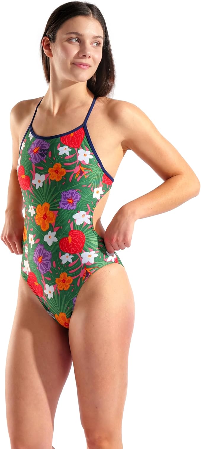 Arena WOMEN'S ARENA RAIN FOREST SWIMSUIT TIE BACK Performance WOMAN