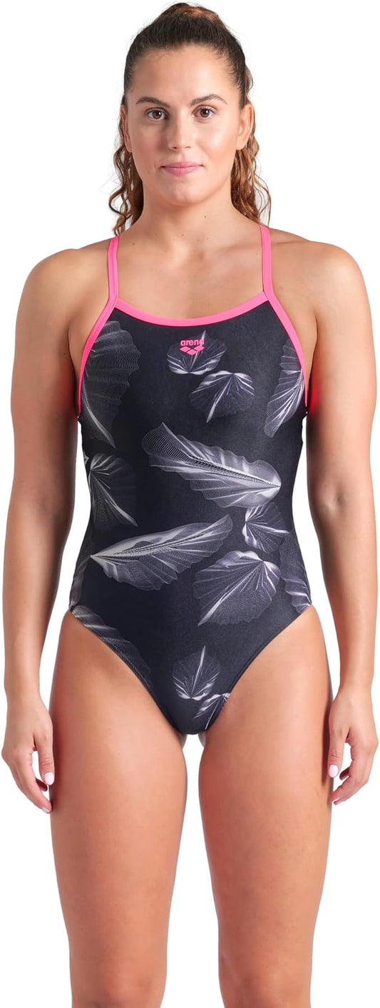 Arena WOMEN'S ARENA FROZEN LEAVE SWIMSUIT LIGHTDROP BACK WOMAN