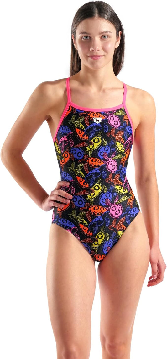 Arena WOMEN'S ARENA SEA TURTLES SWIMSUIT LIGHTDROP BACK Performance WOMAN