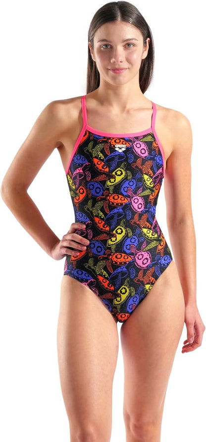 Arena WOMEN'S ARENA SEA TURTLES SWIMSUIT LIGHTDROP BACK Performance WOMAN